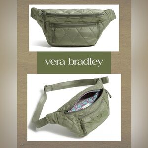 Vera Bradley Large Belt Bag in Ultralight - Deep Lichen Green